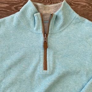 REVERSIBLE : Cremieux Quarter Zip - with elbow patches